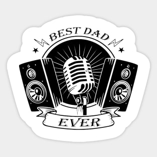 Best Dad Ever Funny Music Note Father's Sticker